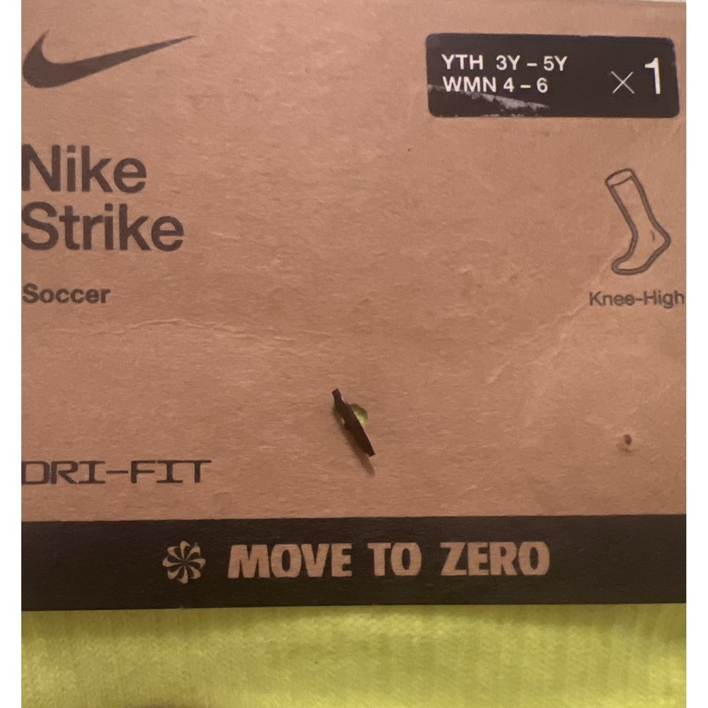 Nike Socks Unisex Yellow New with Tags Size Small - Picture 7 of 8
